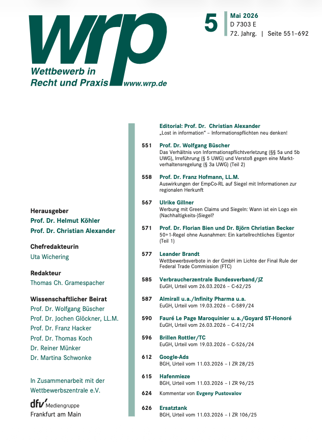 WRP 09/2025 Zeitschriftencover WRP