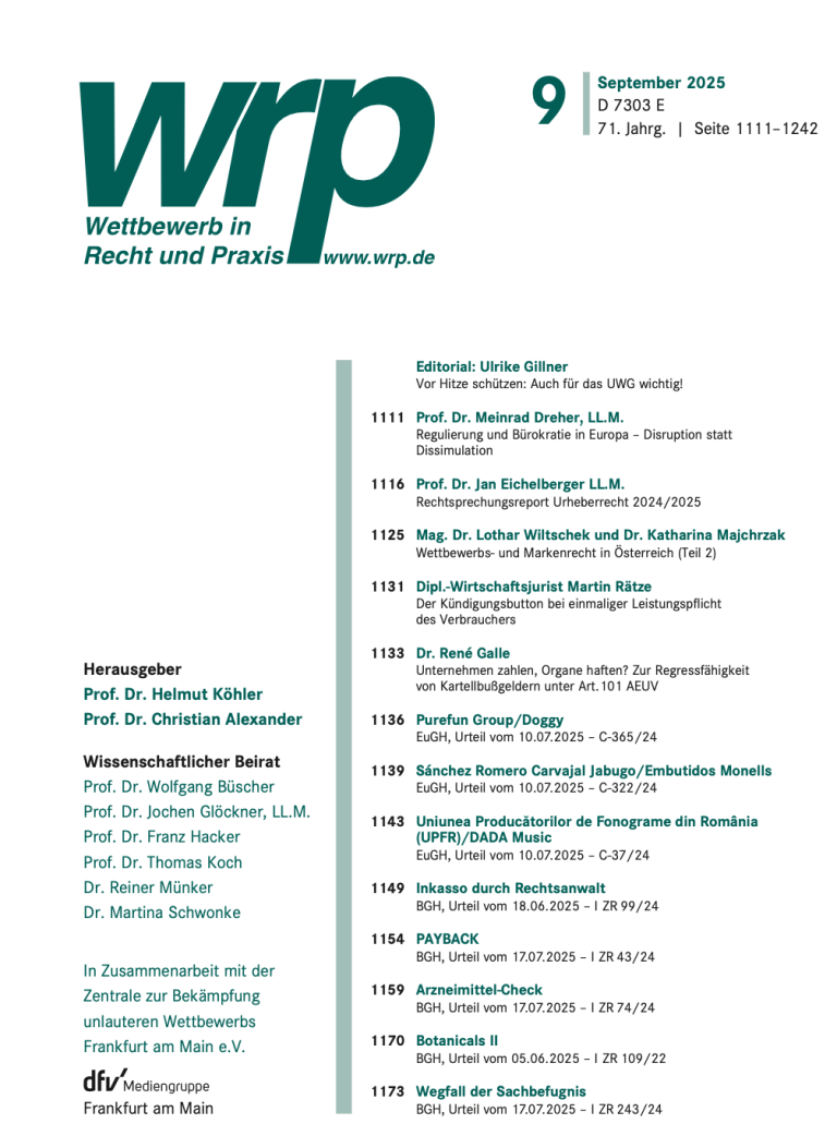 WRP 09/2025 Zeitschriftencover WRP